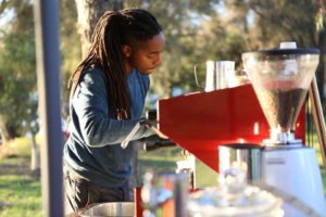 Mikey making coffees_Maylands Parkrun_Clarkson Reserve_Lisura Coffee